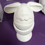 D104 CERAMIC BLANK - RABBIT EGG IN EGG CUP