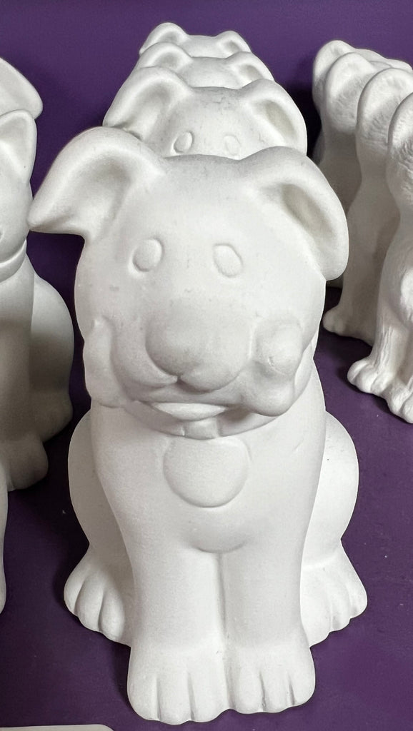 P213 - CERAMIC BLANK - DOGGY WITH BONE