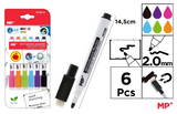 Whiteboard Markers with eraser (dry wipe) - 6pcs