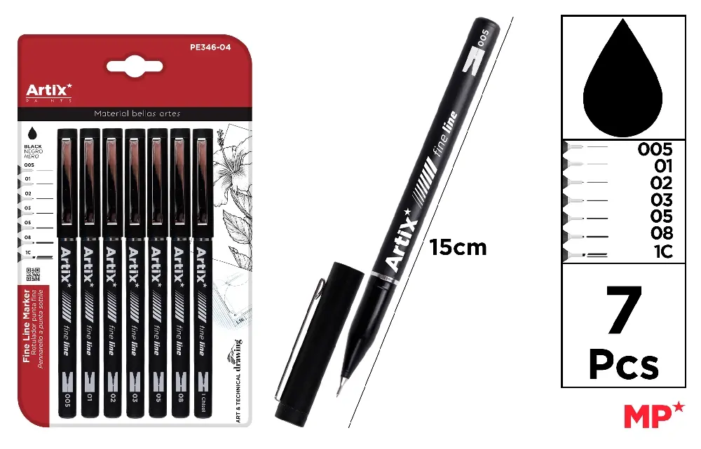 MP Fineliners set 7pcs