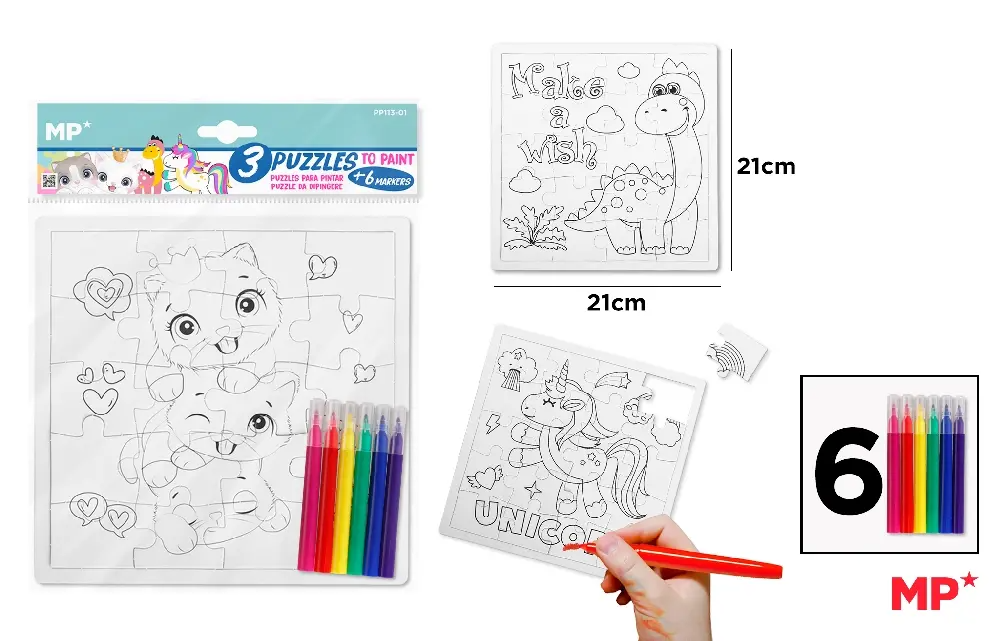 Colour your own puzzle kit