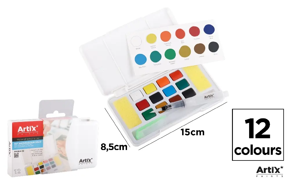 Solid watercolour set