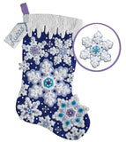 Bucilla Christmas- Sparkle Snowflakes Stocking kit