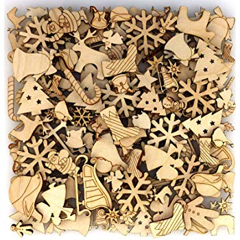 mini wooden christmas shapes