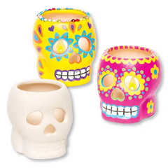 Halloween Ceramic:  Skull Tealight Holders